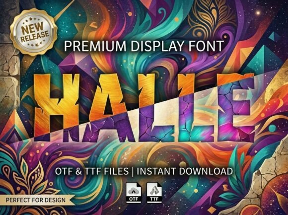 Halle: A Rugged Display Typeface for Bold Brand Identity