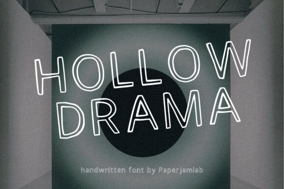 Hollow Drama: A Minimalist Display Typeface for Digital Design
