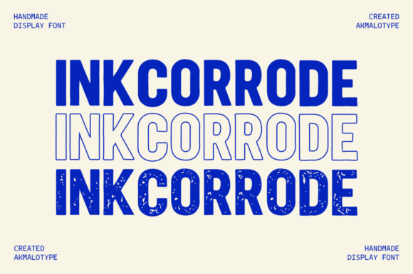 Inkcorrode: A Bold, Textured Display Font That Demands Attention