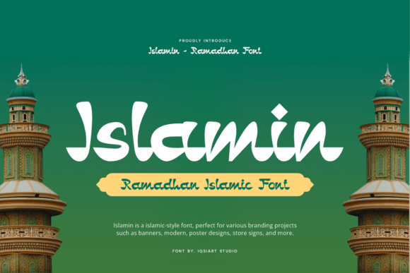 Islamin: A Graceful Islamic Display Typeface for Handmade Creators