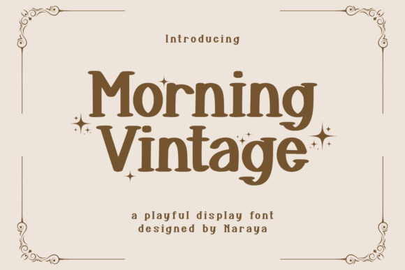 Morning Vintage: A Playful Display Font for Editorial Charm