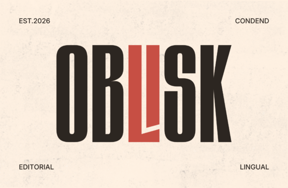 Oblisk: A Bold Display Font That Makes Handmade Products Stand Out