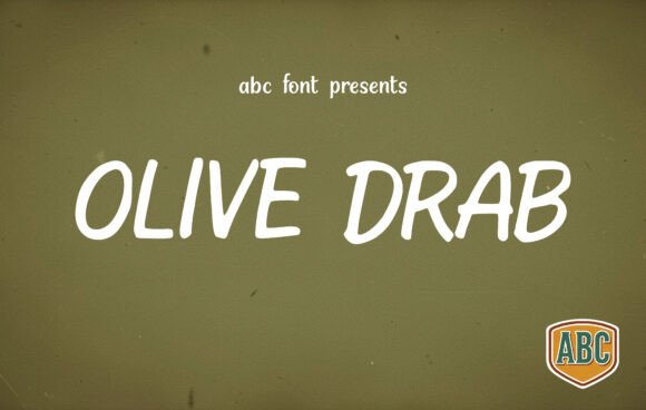 Olive Drab: A Display Font with Grit and Grace
