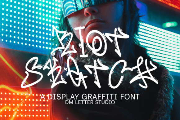 Riot Sketch: A Hand-Drawn Display Font for Crafters & Sellers