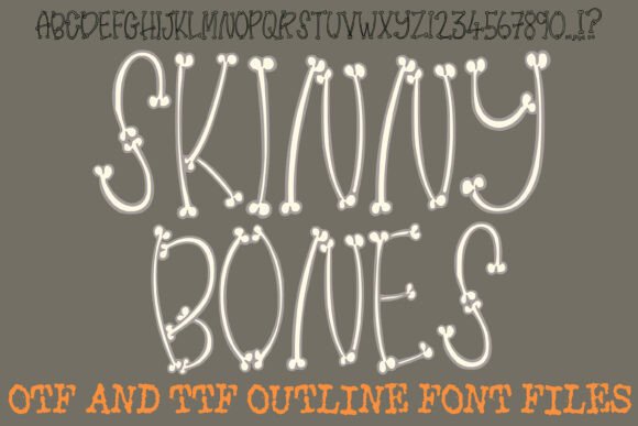 Skinny Bones Font: A Delicate, Spooky-Cute Display Typeface for Makers