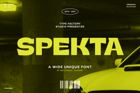 Spekta: A Bold Display Typeface for Handmade Labels & Printables
