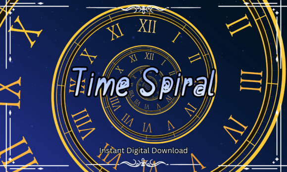 Time Spiral Font: A Futuristic Handwritten Display Typeface for Crafters