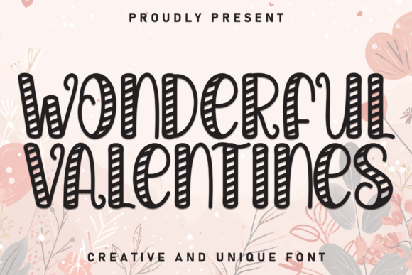Wonderful Valentines Font: A Craft-Friendly Display Typeface